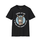 Laughing Donkey Fun Cartoon Unisex Heavy Cotton Tee Bold Humor Streetwear Trendy Graphic Shirt Perfect Gift for Friends Birthdays Casual Wear