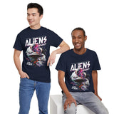 Aliens Exist UFO Graphic Unisex Heavy Cotton Tee Sci Fi Streetwear T Shirt Extraterrestrial Space Alien Design