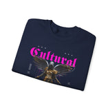 Cultural Angel Statue Graphic Unisex Heavy Blend Crewneck Sweatshirt Gothic Streetwear Aesthetic Bold Artistic Pullover Fashion