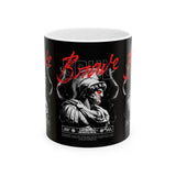 Brave Warrior Roman Gladiator Ceramic Mug Bold Motivational Coffee Cup Inspirational Streetwear Style Tea Mug Durable Print