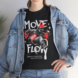 Move With Flow Breakdance Graphic Unisex Heavy Cotton Tee Hip Hop Streetwear Dance Rhythm Urban Style T Shirt
