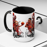 Legends On Court Ceramic Mug Basketball Gift For Sports Fans Gym Lovers Urban Lifestyle Drinkware Bold Streetwear Design Perfect For Coffee Tea And Everyday Motivation