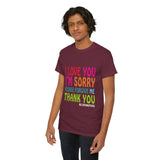 Ho’oponopono Unisex T Shirt Healing Affirmation Tee Spiritual Gratitude Mindfulness Inspired Positive Energy Heavy Cotton Graphic Top