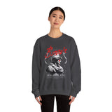 Brave Warrior Roman Gladiator Graphic Print Unisex Heavy Blend Crewneck Sweatshirt Bold Motivational Streetwear Pullover