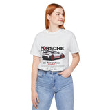 Porsche High-Performance Track Machine Blueprint Design Unisex Heavy Cotton Tee Powerful Street Racing Inspired Graphic Shirt