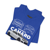 Camaro American Muscle Power Coupe Illustration Unisex Heavy Cotton Tee Premium Streetwear Graphic for Gearheads and Car Enthusiasts