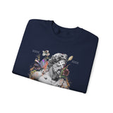 Sadness Crewneck Sweatshirt Unisex Heavy Blend Greek Statue Art Design Emotional Aesthetic Streetwear Gothic Vintage Fashion Artistic Expression Pullover