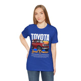 Toyota Land Cruiser Classic Off Road SUV Inspired Illustrated 4x4 Adventure Graphic T Shirt Vintage Overland Utility Vehicle Automotive Streetwear Rugged Travel Lifestyle Gift For SUV Enthusiasts