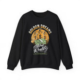 Golden Dreams Silver Reality Money Graphic Unisex Heavy Blend Crewneck Sweatshirt Hustler Motivational Dollar Cash Streetwear