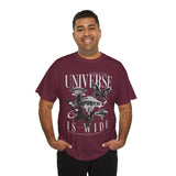 Universe Is Wide Graphic Unisex Heavy Cotton Tee Cosmic Galaxy Butterfly Space Streetwear T Shirt
