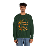 Unisex Ho’oponopono Sunflower Crewneck Sweatshirt Heavy Blend Pullover Healing Affirmation Spiritual Gratitude Mindfulness Positive Energy Apparel