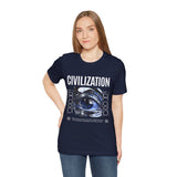 Civilization Eye Of Memory Graphic Unisex Jersey Short Sleeve Tee Futuristic Visionary Streetwear Bold Abstract Blue Eye T Shirt