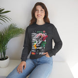 Freedom Snake And Rose Crewneck Comfortable Unisex Sweatshirt Motivational Streetwear Bold Floral Empowerment Design For Resilience And Strength Perfect Gift For Friends Birthdays Cozy Days Casual Wear