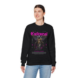 Cultural Angel Statue Graphic Unisex Heavy Blend Crewneck Sweatshirt Gothic Streetwear Aesthetic Bold Artistic Pullover Fashion