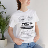 Toyota Supra Blueprint MK4 Japanese Sports Coupe Inspired Graphic T Shirt JDM Performance Streetwear Racing Culture Automotive Art Unisex Tee
