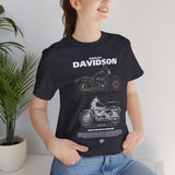Harley Davidson Sportster Inspired Cruiser Motorcycle Blueprint Graphic Unisex Heavy Cotton Tee Premium Biker Streetwear T Shirt for Riders Enthusiasts Everyday Wear