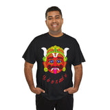 Poochandi Drishti Bommai Tamil T Shirt Traditional Evil Eye Protection Graphic Tee South Indian Folk Art Dhrishti Mask Cultural Festival Streetwear Unisex Cotton Spiritual Apparel