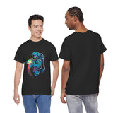 Galactic Dream Astronaut Neon Art Unisex Heavy Cotton Tee Bold Cosmic Streetwear Graphic T Shirt Vibrant Space Design Comfortable Classic Fit Everyday Wear Perfect Gift for Sci Fi Lovers and Creative...
