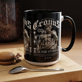 Cronus The Dark Sovereign Accent Coffee Mug 11oz 15oz Greek Mythology Statue Graphic Gothic Streetwear Bold Artistic Ceramic Cup