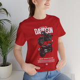 Harley Davidson Fat Bob Inspired Cruiser Motorcycle Graphic Unisex Heavy Cotton Tee Premium Biker Streetwear T Shirt for Riders Enthusiasts Everyday Wear