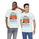 Legendary Orange Street Machine Rear View Unisex Heavy Cotton Tee Powerful JDM Inspired Car Art Graphic Shirt for Collectors and Gearheads