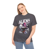 Aliens Exist UFO Graphic Unisex Heavy Cotton Tee Sci Fi Streetwear T Shirt Extraterrestrial Space Alien Design