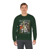 My Heart Is Beating Floral Anatomy Collage Unisex Heavy Blend Crewneck Sweatshirt Vintage Abstract Graphic Bold Artistic Streetwear Pullover