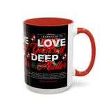 Love Yourself Deep Accent Coffee Mug 11oz 15oz Self Love Motivational Quote Cup Rose Graphic Positive Affirmation Daily Inspiration Empowerment Gift Mug