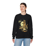 Lunar Legacy Astronaut Art Unisex Heavy Blend Crewneck Sweatshirt Bold Space Exploration Graphic Streetwear Pullover Premium Cosmic Design Soft Fleece Warm Comfortable Everyday Wear Perfect Gift for...