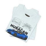 Exotic Blue Supercar Roadster Blueprint Art Unisex Heavy Cotton Tee Premium Streetwear Car Enthusiast Gift Performance Inspired Design Shirt