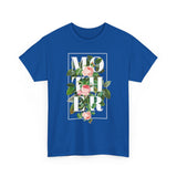 Mother Floral Design Unisex Heavy Cotton Tee Comfortable T Shirt Botanical Typography Graphic Streetwear Gift For Mom Mother’s Day Birthday Casual Everyday Wear
