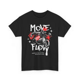 Move With Flow Breakdance Graphic Unisex Heavy Cotton Tee Hip Hop Streetwear Dance Rhythm Urban Style T Shirt