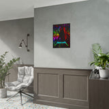 Reaper Of Neon Flames Poster Dark Neon Skull Wall Art Cosmic Energy Illustration Premium Matte Print For Home Studio Office And Urban Spaces