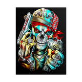 Skeleton Hustler Premium Poster Bold Street Art Wall Decor for Fearless Dreamers, Hustlers, and Visionaries