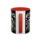 Cronus The Dark Sovereign Accent Coffee Mug 11oz 15oz Greek Mythology Statue Graphic Gothic Streetwear Bold Artistic Ceramic Cup