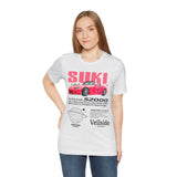 Pink Custom Roadster Blueprint Art Unisex Heavy Cotton Tee Retro Tuner Inspired Streetwear Graphic Shirt for Car Lovers and Daily Casual Wear