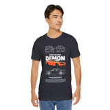Firestorm Muscle Car Blueprint Design Unisex Heavy Cotton Tee Powerful Retro Performance Art Shirt for Streetwear Lovers & Collectors