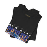 Blue Flame Street Racing Car Graphic Unisex Heavy Cotton Tee Bold Drift Style Automotive Streetwear Shirt