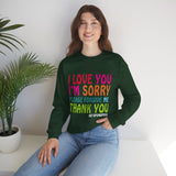 Unisex Ho’oponopono Crewneck Sweatshirt Heavy Blend Pullover Healing Affirmation Spiritual Gratitude Mindfulness Positive Energy Apparel
