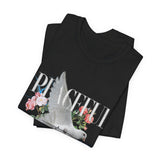 Peaceful Dove Floral Unisex Jersey Short Sleeve Tee Comfortable Soft Cotton Motivational Streetwear Graphic T-Shirt Bold Typography Casual Wear Perfect Gift For Friends Birthdays Everyday Style