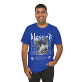 Blessed Angel Statue Graphic Unisex Jersey Short Sleeve Tee Gothic Streetwear Aesthetic Spiritual Bold Artistic Fashion T Shirt