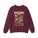 Blossoms Floral Crewneck Sweatshirt Comfortable Unisex Pullover Timeless Charm Streetwear Nature Inspired Empowerment Design Perfect Gift for Garden Lovers Friends Birthdays Cozy Days Casual Wear