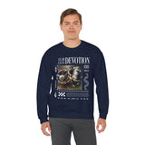 Fearless Devotion Unisex Heavy Blend Crewneck Sweatshirt Courage Loyalty Commitment Graphic Streetwear Pullover