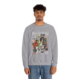 My Heart Is Beating Floral Anatomy Collage Unisex Heavy Blend Crewneck Sweatshirt Vintage Abstract Graphic Bold Artistic Streetwear Pullover