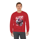 Aliens Exist UFO Graphic Unisex Heavy Blend Crewneck Sweatshirt Sci Fi Streetwear Alien Space Pullover