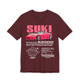 Pink Custom Roadster Blueprint Art Unisex Heavy Cotton Tee Retro Tuner Inspired Streetwear Graphic Shirt for Car Lovers and Daily Casual Wear