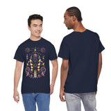 Anubis Balance God Unisex Heavy Cotton Tee Egyptian Mythology Streetwear Graphic T Shirt Bold Cosmic Art Design For Men And Women Perfect For Festivals Spiritual Wear And Fashion Lovers