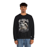 Cronus The Dark Sovereign Unisex Heavy Blend Crewneck Sweatshirt Greek Mythology Statue Graphic Gothic Streetwear Bold Artistic Pullover