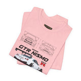 White Track Racing Blueprint Artwork Unisex Heavy Cotton Tee High Performance Inspired Streetwear Graphic Shirt For Car Lovers And Speed Enthusiasts