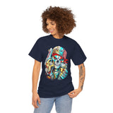 Skeleton Hustler Unisex Heavy Cotton Tee Bold Streetwear Graphic T-Shirt For Hustlers, Dreamers, And Fearless Go-Getters